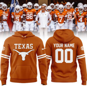 Texas Football  Limited Edition Hoodie Custom Number and Custom Name