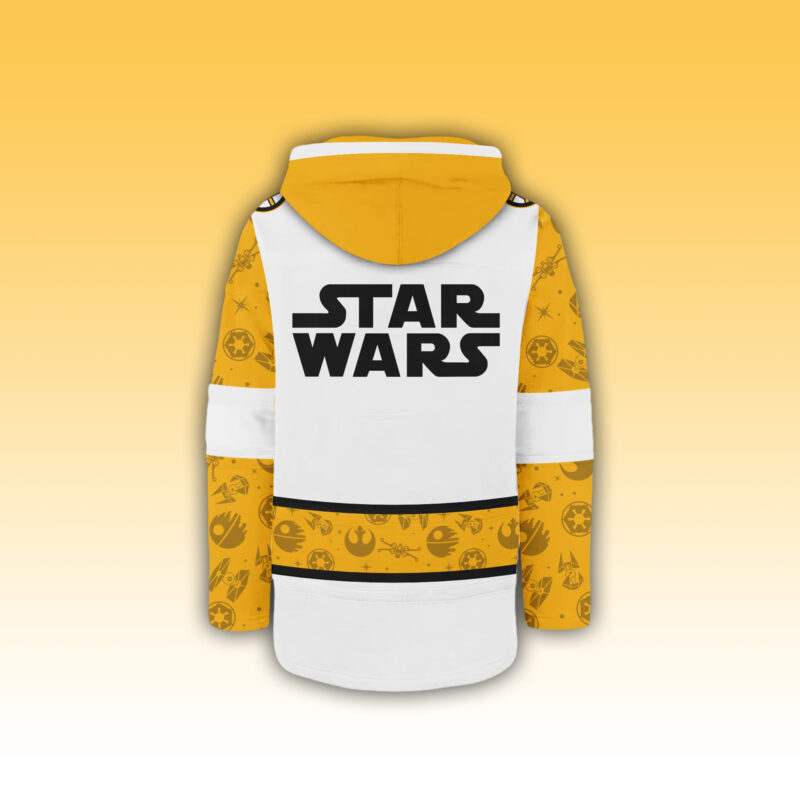 2024 Boston Bruins x Star Wars Night Lace Up Hoodie - Image 2