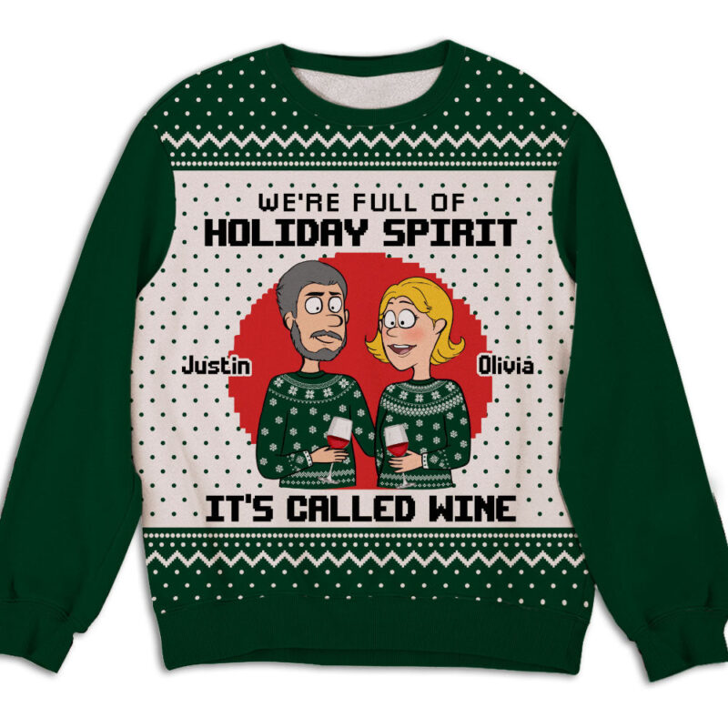 Holiday Spirit - Personalized Custom All-Over-Print Sweater