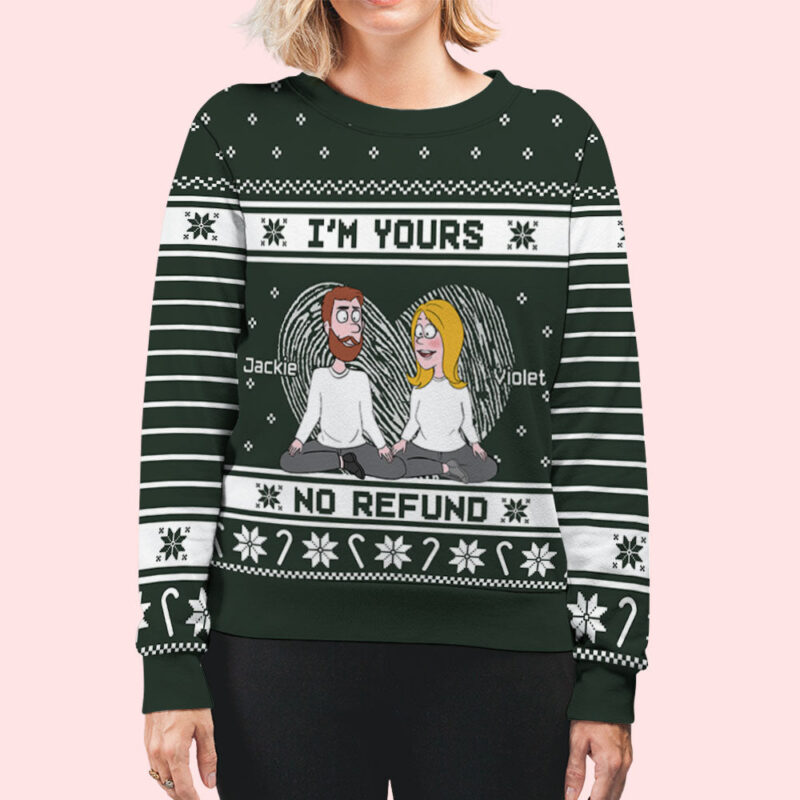 I'm Yours - Personalized Custom All-Over-Print Sweater - Image 3