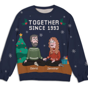 Together Since - Personalized Custom All-Over-Print Sweater