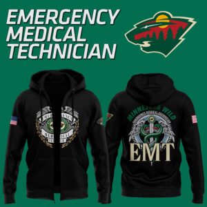 Minnesota Wild 2024 Emergency Medical Technician Zip Hoodie