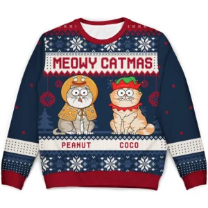 Meowy Catmas Funny Customize Sweater