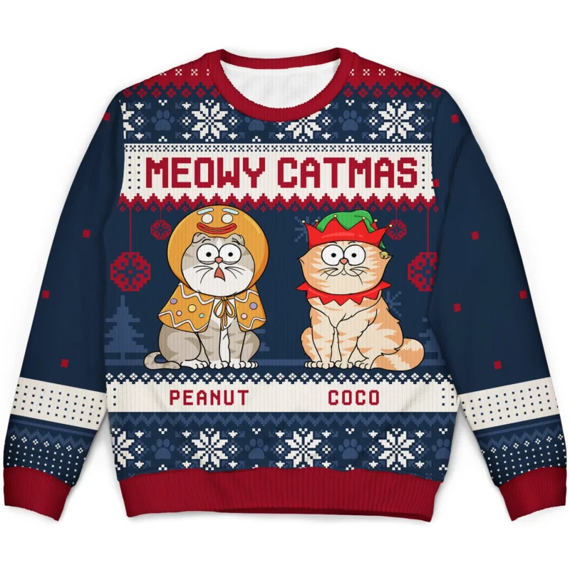 Meowy Catmas Funny Customize Sweater
