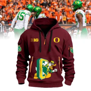 Oregon Ducks Football 2024 New Hoodie (Red Wine)