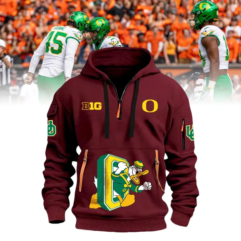 Oregon Ducks Football 2024 New Hoodie (Red Wine)