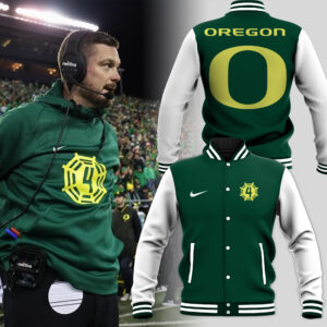 Oregon Ducks Football #4Spence Baseball Jacket 2023