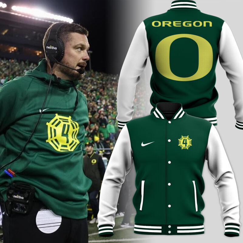 Oregon Ducks Football #4Spence Baseball Jacket 2023