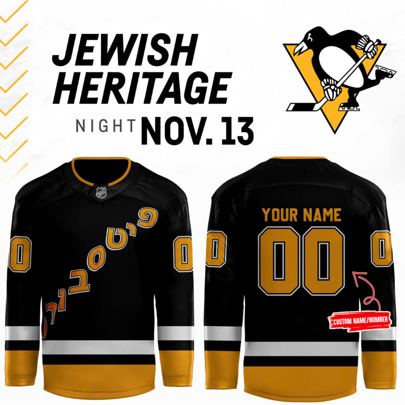 Pittsburgh Penguins x Jewish Heritage Night 2024 Custom Jersey