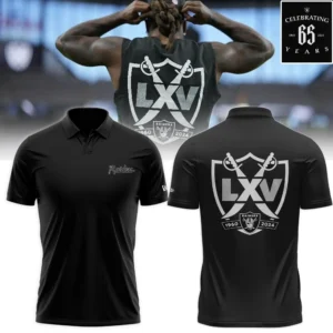 LAS VEGAS RAIDERS 65TH SEASON POLO