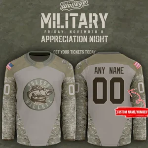 Toledo Walleye x Military Appreciation Night 2024 Custom Jersey