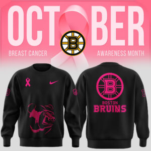 Unisex Nike Pro Boston Bruins 2024 NHL Breast Cancer Awareness Month Sweatshirt