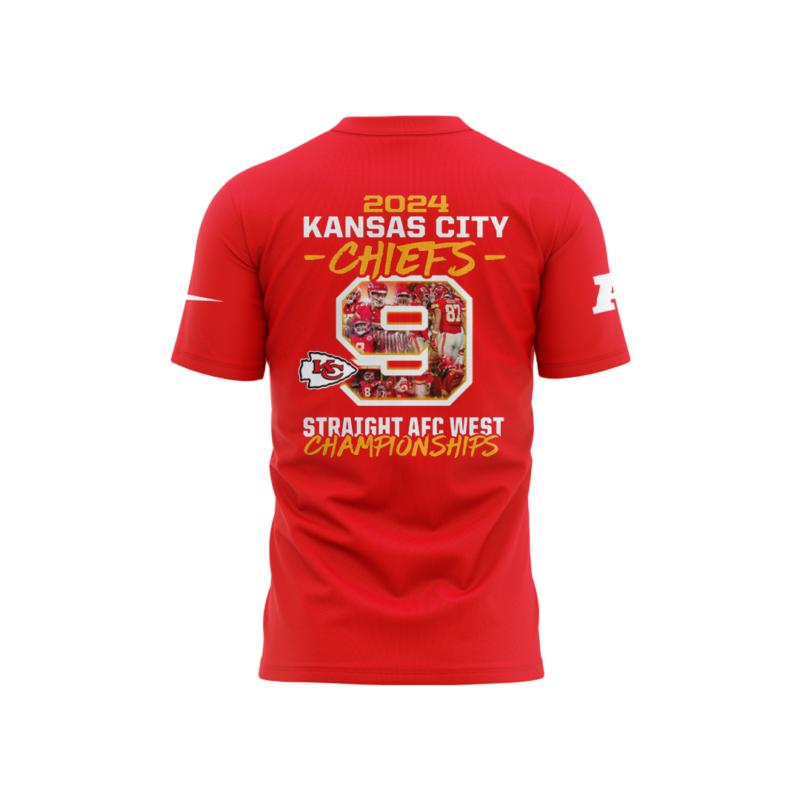 Unisex's Nike Red Kansas City Chiefs 2024 AFC West Division Champions Locker Room Trophy Collection Premium Tee V3 - Image 3