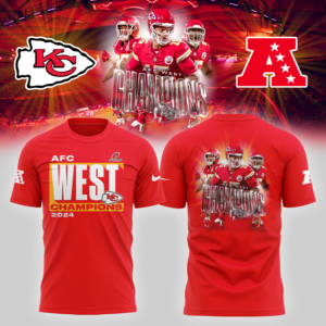 Unisex's Nike Red Kansas City Chiefs 2024 AFC West Division Champions Locker Room Trophy Collection Premium Tee V2