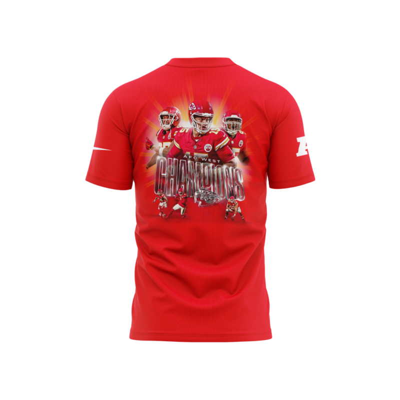 Unisex's Nike Red Kansas City Chiefs 2024 AFC West Division Champions Locker Room Trophy Collection Premium Tee V2 - Image 3