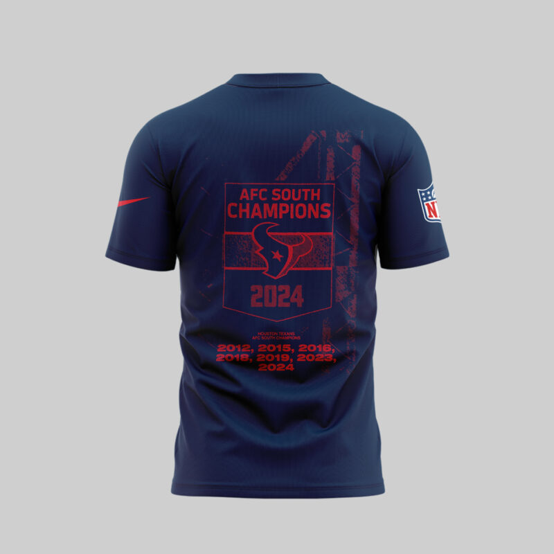 Special New Houston Texans AFC South Champions Tshirt 2024 - Image 3