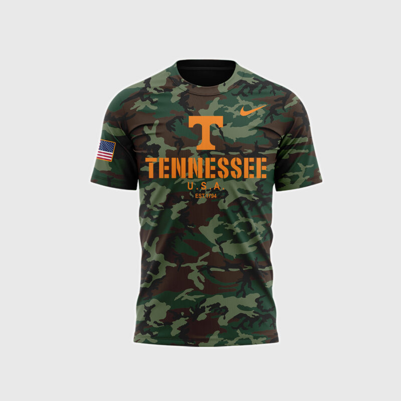Tennessee Football Nike Camo 2024 Salute to Service Shirt - Image 2