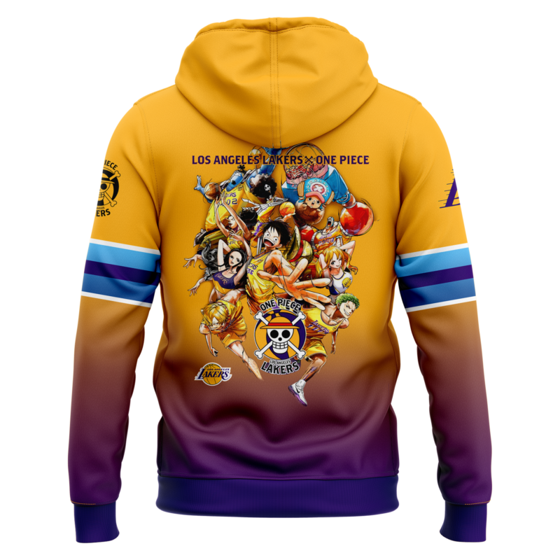 Limited Los Angeles Lakers x One Piece Hoodie - Image 3