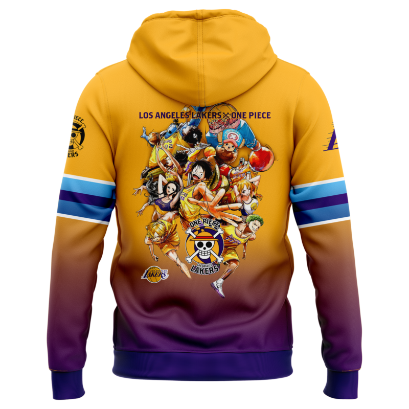 Los Angeles Lakers x Roronoa Zoro One Piece the Straw Hat Pirates Hoodie - Image 6
