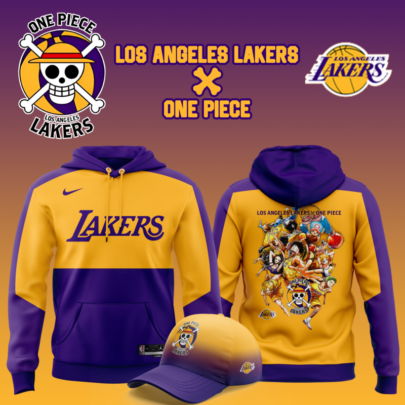 Limited Los Angeles Lakers x One Piece Hoodie v3