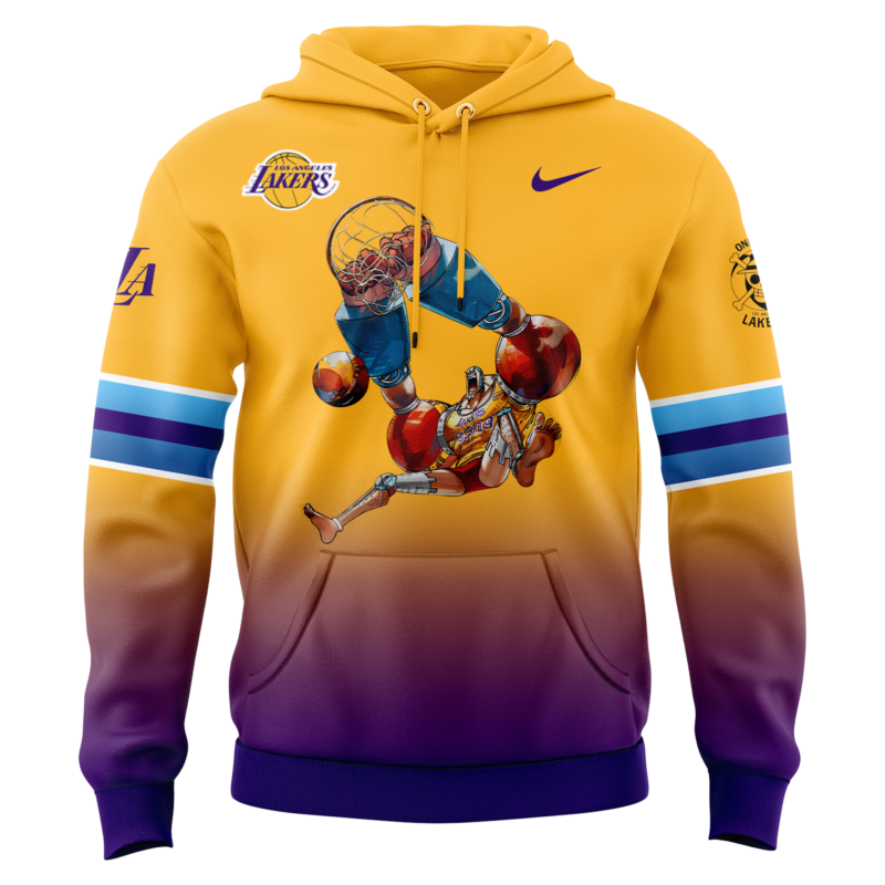 Los Angeles Lakers x Franky One Piece the Straw Hat Pirates Hoodie - Image 6