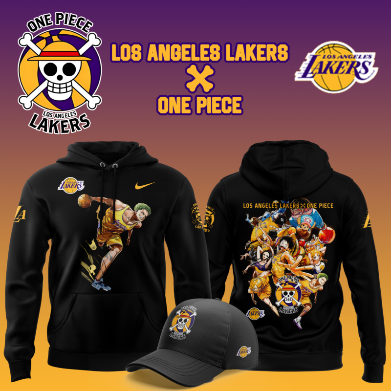 Los Angeles Lakers x Roronoa Zoro One Piece the Straw Hat Pirates Hoodie