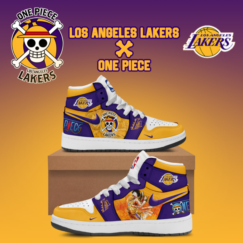 Limited_Los Angeles Lakers x Monkey D. Luffy One Piece the Straw Hat Pirate Shoes