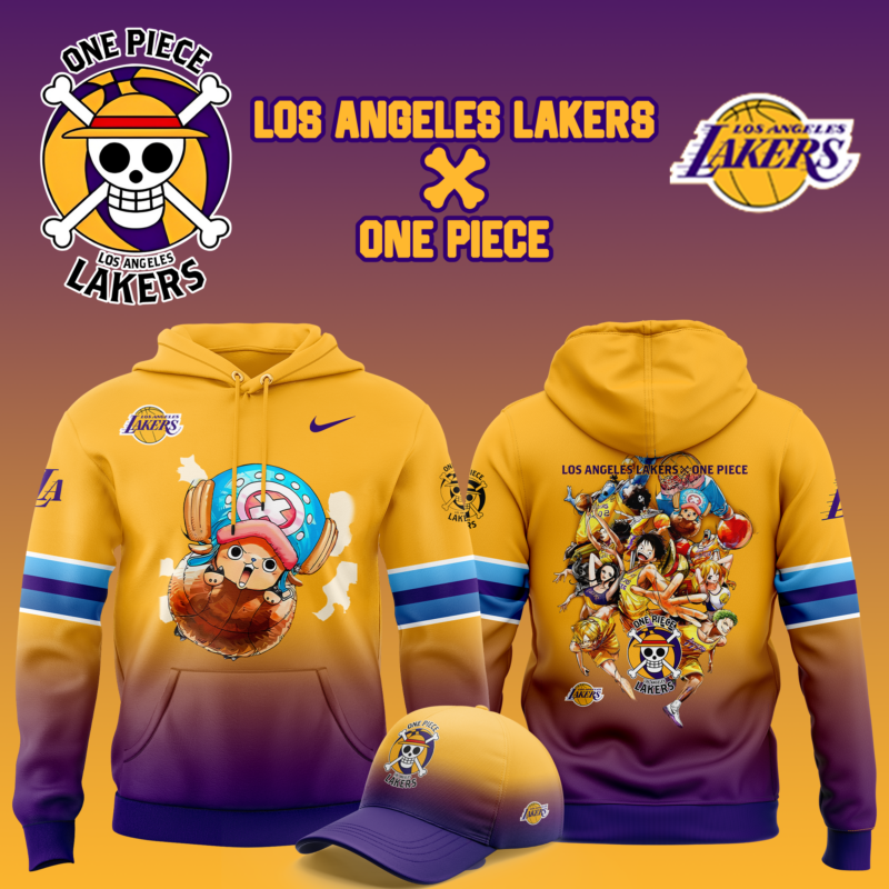 Los Angeles Lakers x Tony tony Chopper One Piece the Straw Hat Pirates Hoodie - Image 4