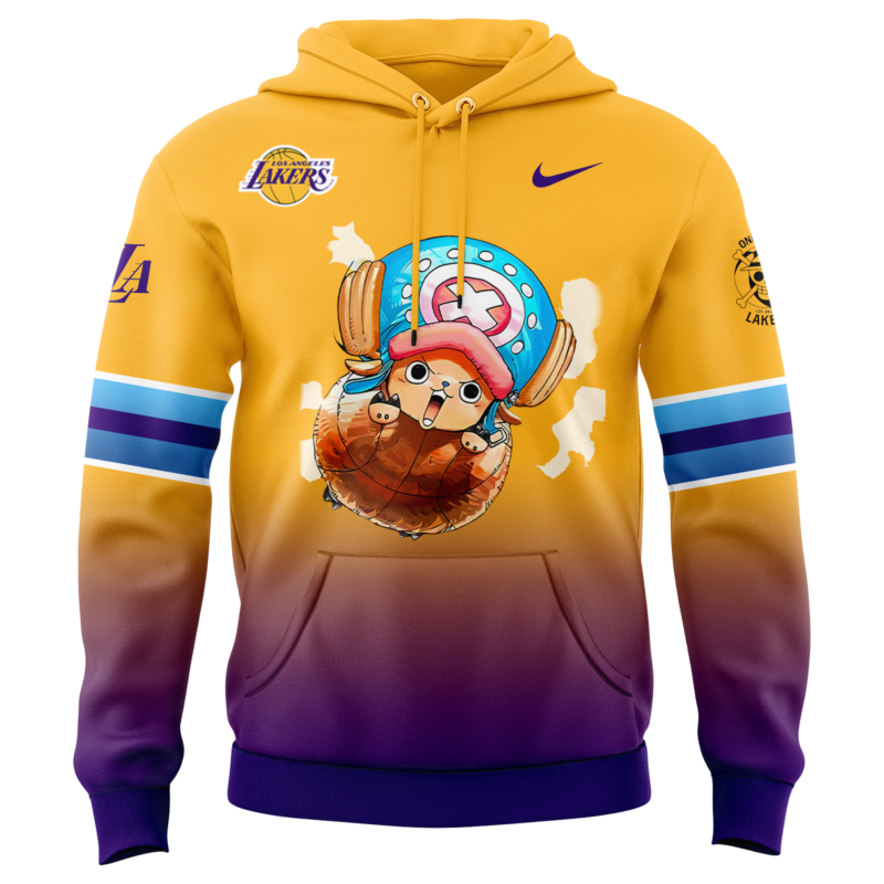 Los Angeles Lakers x Tony tony Chopper One Piece the Straw Hat Pirates Hoodie - Image 5