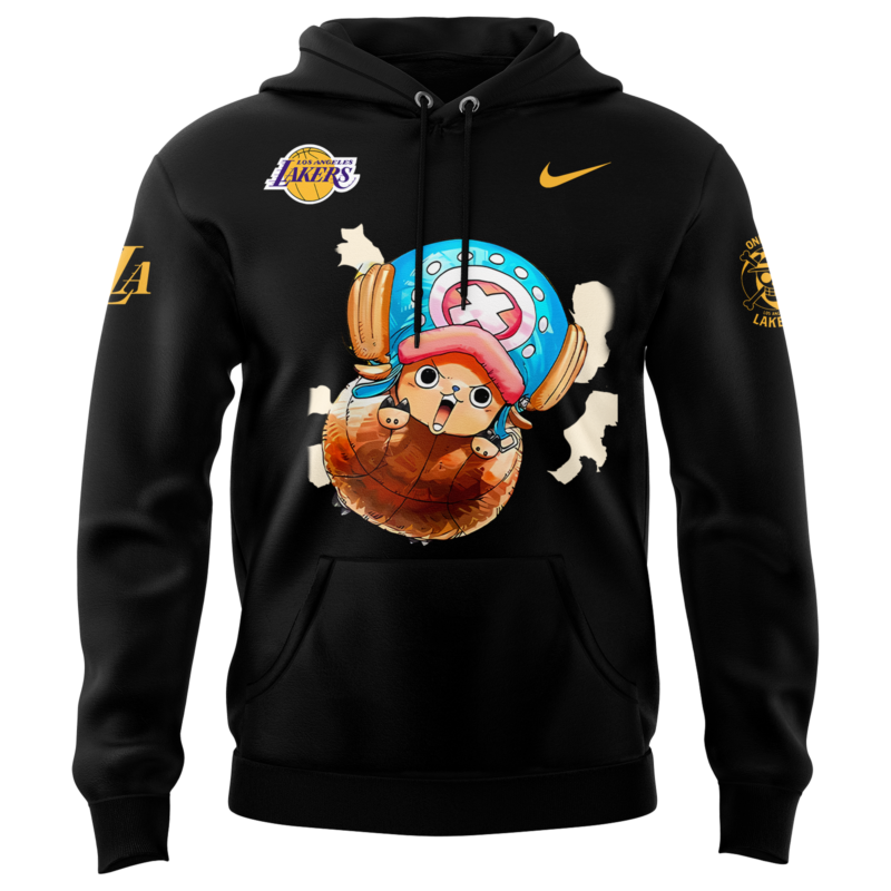 Los Angeles Lakers x Tony tony Chopper One Piece the Straw Hat Pirates Hoodie - Image 2