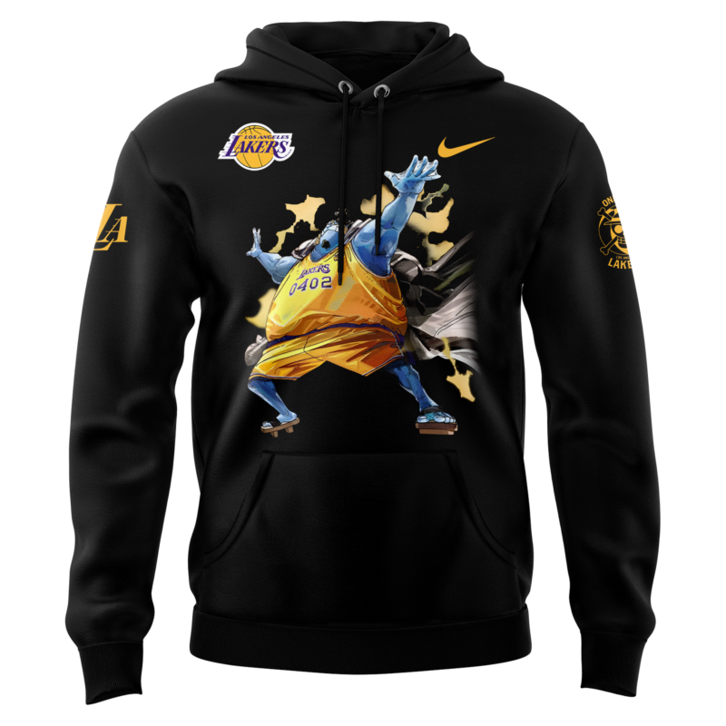 Los Angeles Lakers x JINBE One Piece the Straw Hat Pirates Hoodie - Image 2
