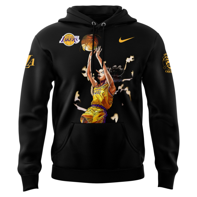 Los Angeles Lakers x USOPP One Piece the Straw Hat Pirates Hoodie - Image 2