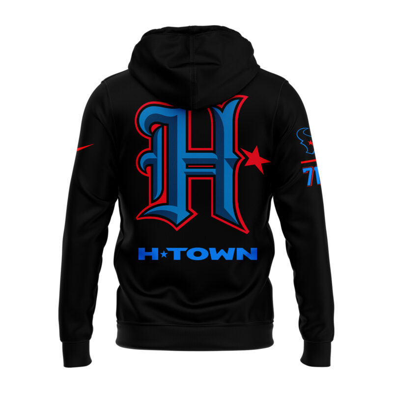 Limited Edition Houston Texans HTown New Black Hoodie 2024 - Image 3