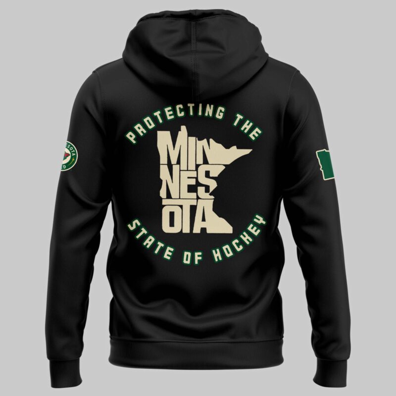 Minnesota Wild x 2025 Front Line Appreciation Night Premium Limited Pullover Hoodie v2 - Image 3