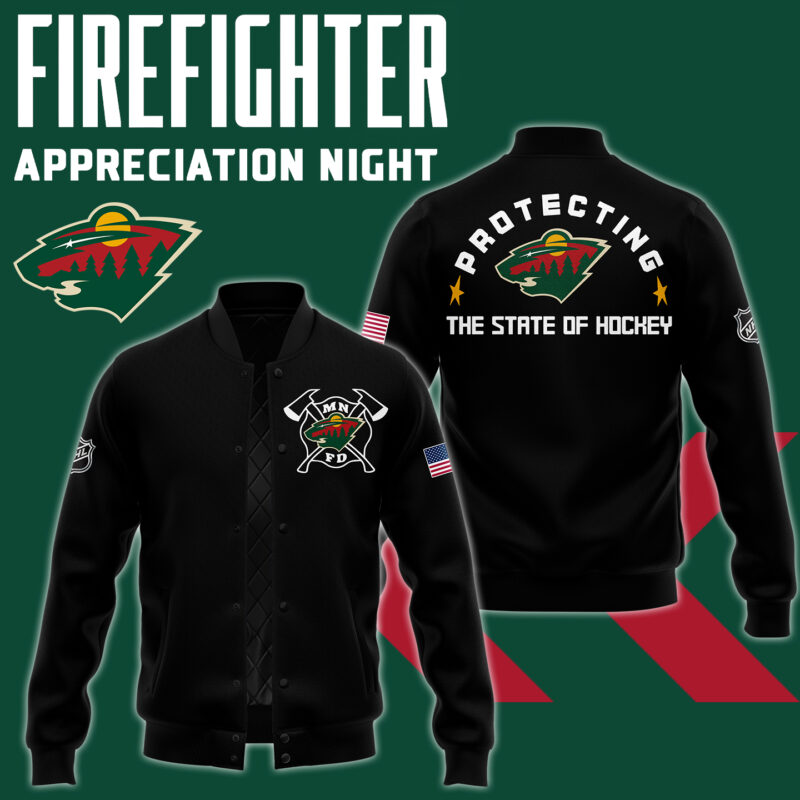 Minnesota Wild x 2024 Firefighter Appreciation Night Premium Limited Jacket (Black)