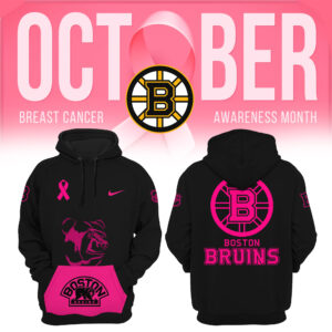 Women’s Nike Boston Bruins 2024 NHL Breast Cancer Awareness Month Pullover Hoodie