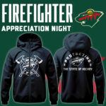 Minnesota Wild x 2024 Firefighter Appreciation Night Premium Limited Navy Pullover Wind Jacket