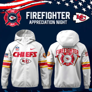 Kansas City Chiefs x 2024 Firefighter Appreciation Night Premium Limited Pullover Wind Jacket