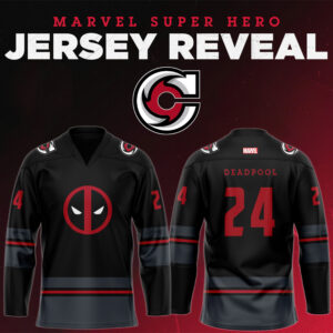 Cincinnati Cyclones x Super Hero Night 2024 Deadpool Limited Edition Jersey