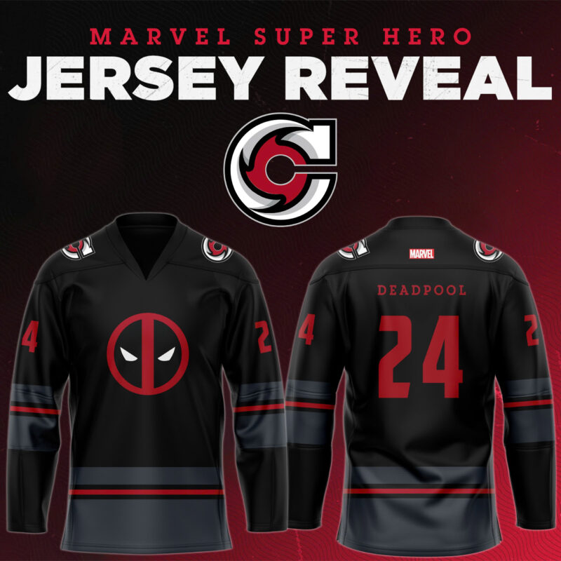 Cincinnati Cyclones x Super Hero Night 2024 Deadpool Limited Edition Jersey