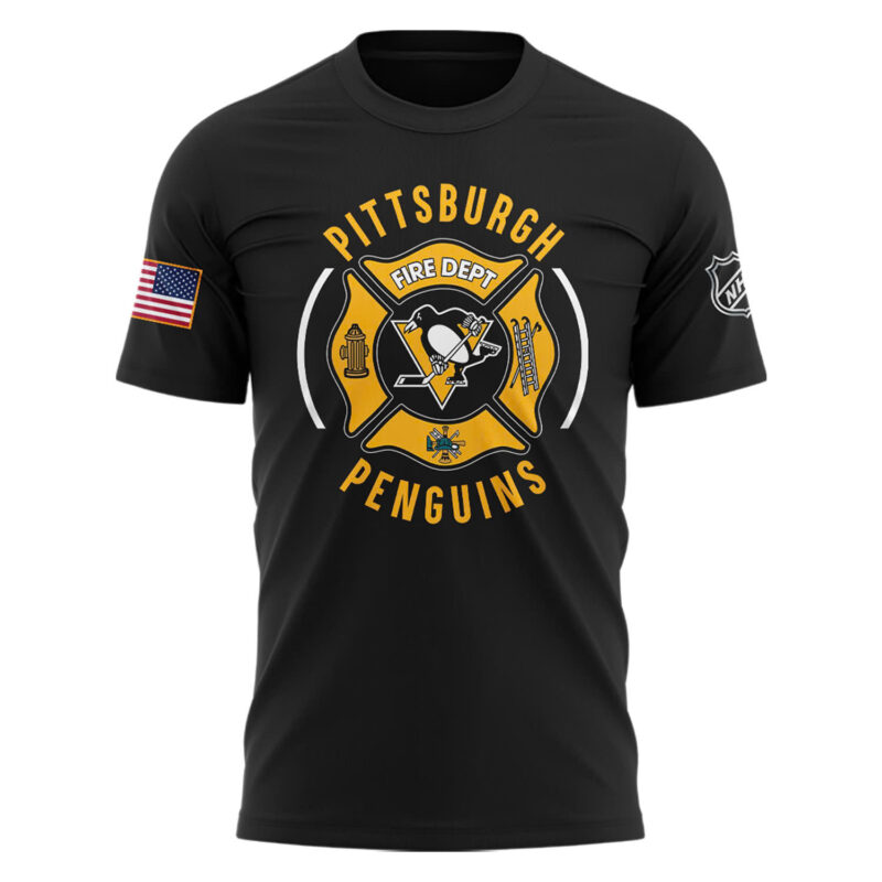 Pittsburgh Penguins x 2024 Firefighter Appreciation Night Premium Limited Tee - Image 2