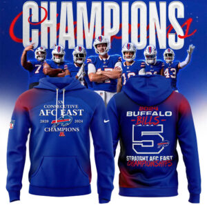 Buffalo Bills Nike 2024 AFC East Division Champions Premium Limited Pullover Hoodie V2