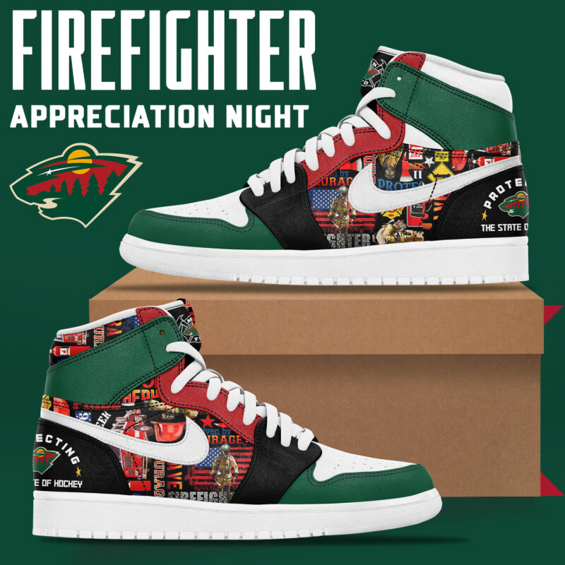 Minnesota Wild x 2024 Firefighter Appreciation Night Premium Limited Shoes
