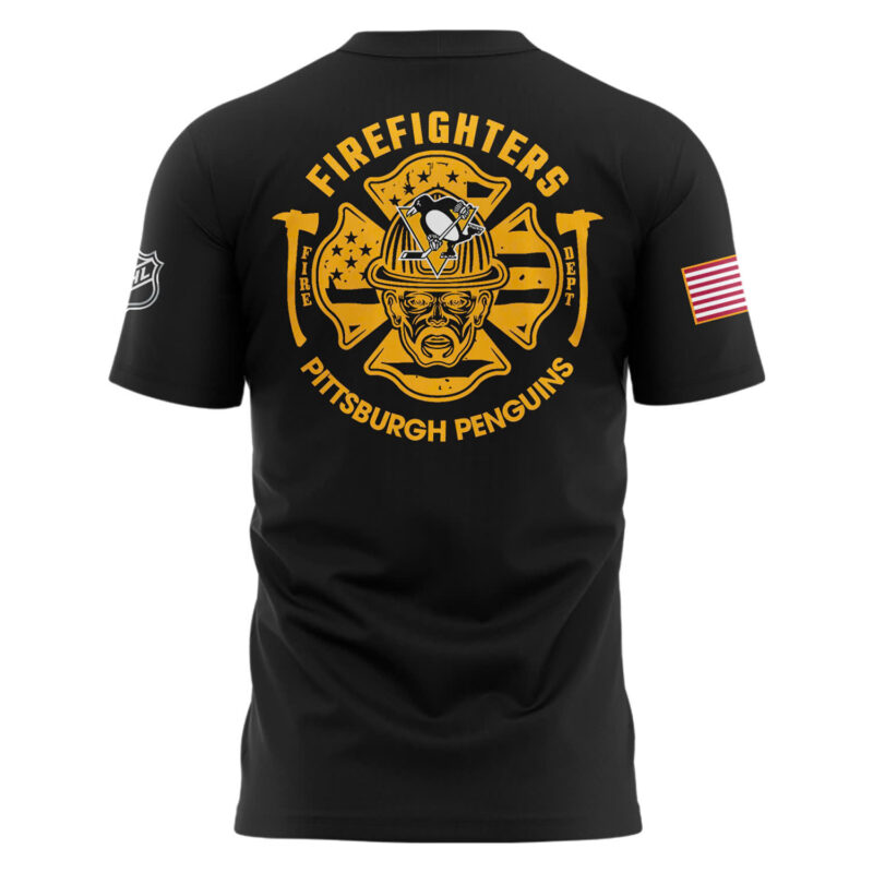 Pittsburgh Penguins x 2024 Firefighter Appreciation Night Premium Limited Tee - Image 3