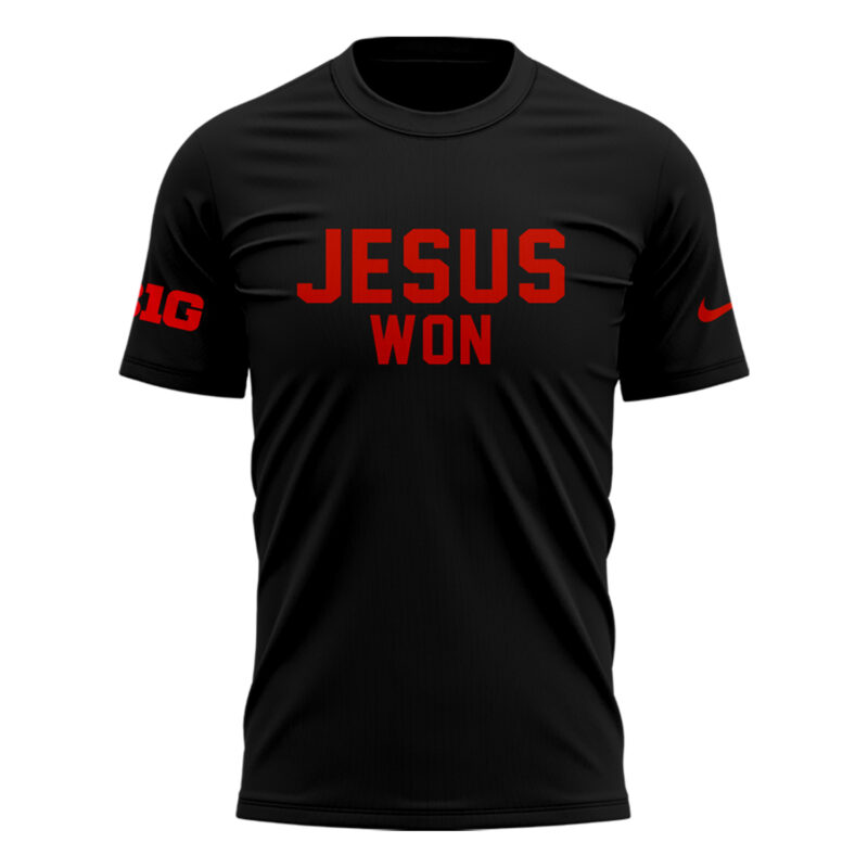 Limited Edition JESUS WON Black TShirt 2024 - Image 2
