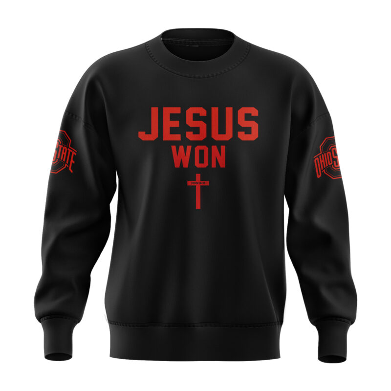 Limited Edition JESUS WON Black SweatShirt 2024 - Image 2