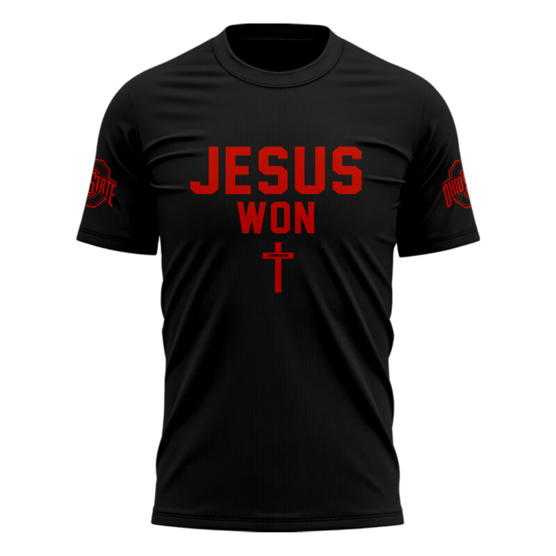 Limited Edition JESUS WON Black TShirt 2024 - Image 2