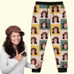 Custom Photo With Christmas Pattern Sweatpants