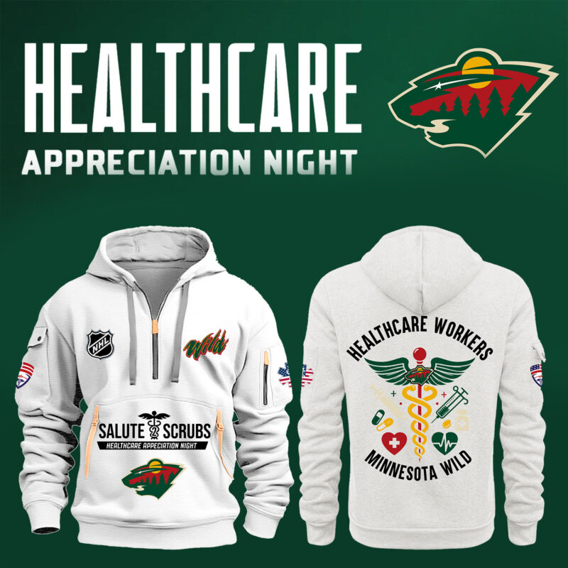 Minnesota Wild x 2025 Healthcare Appreciation Night Premium Limited New Heavy Hoodie (White)