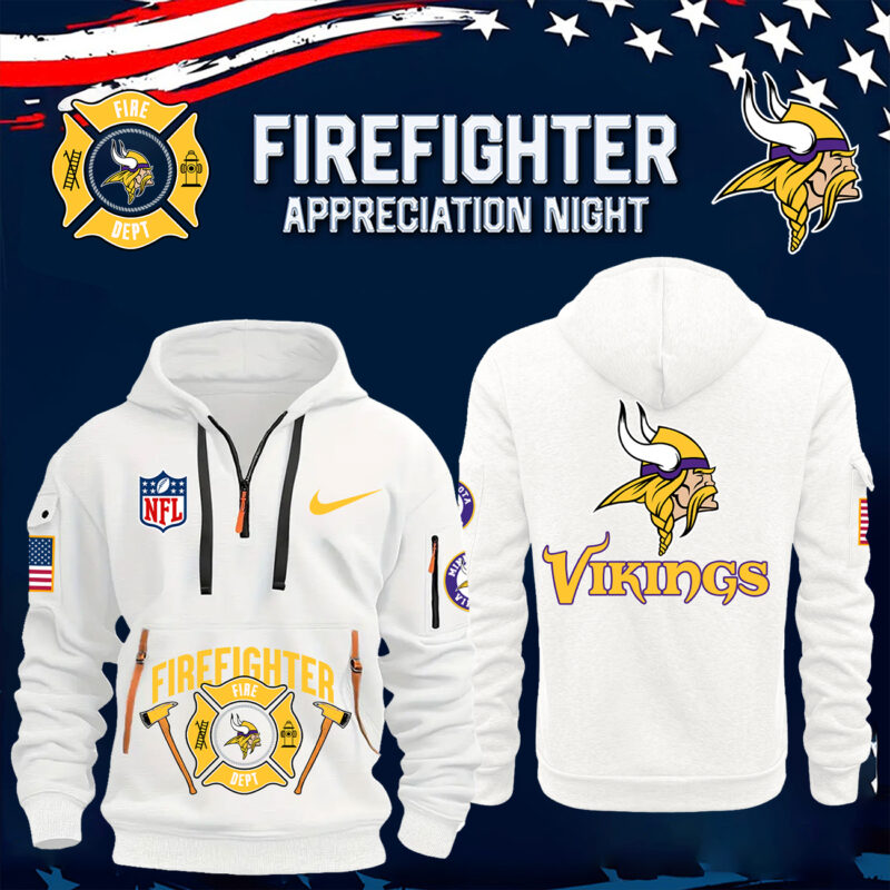 Minnesota Vikings x 2024 Firefighter Appreciation Night Premium Limited Hoodie